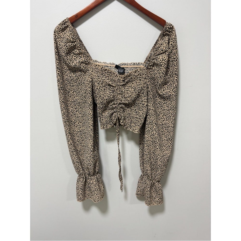 Rue21 Leopard Printed Ruched Crop Top